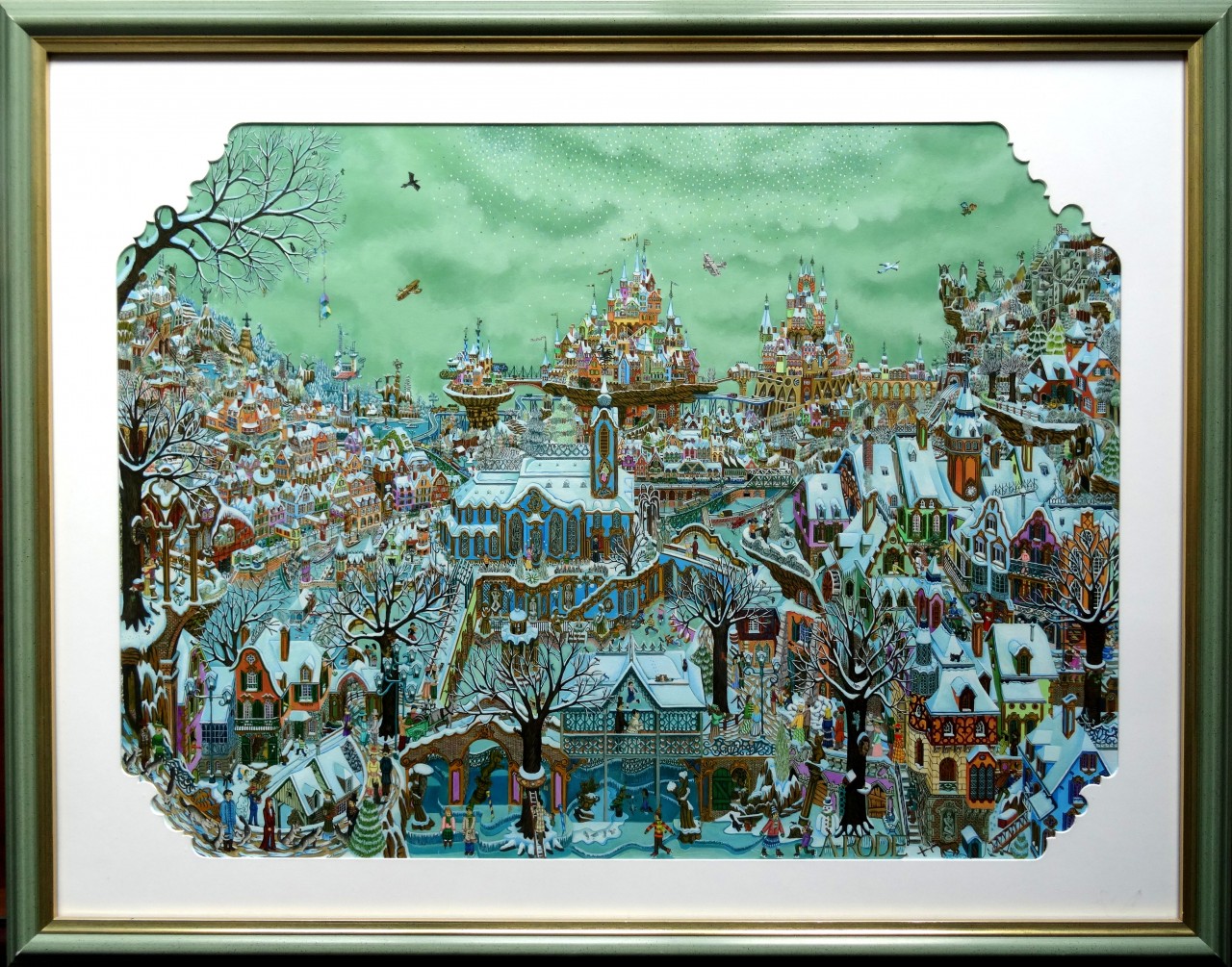 Paysage d'hiver sous la neige